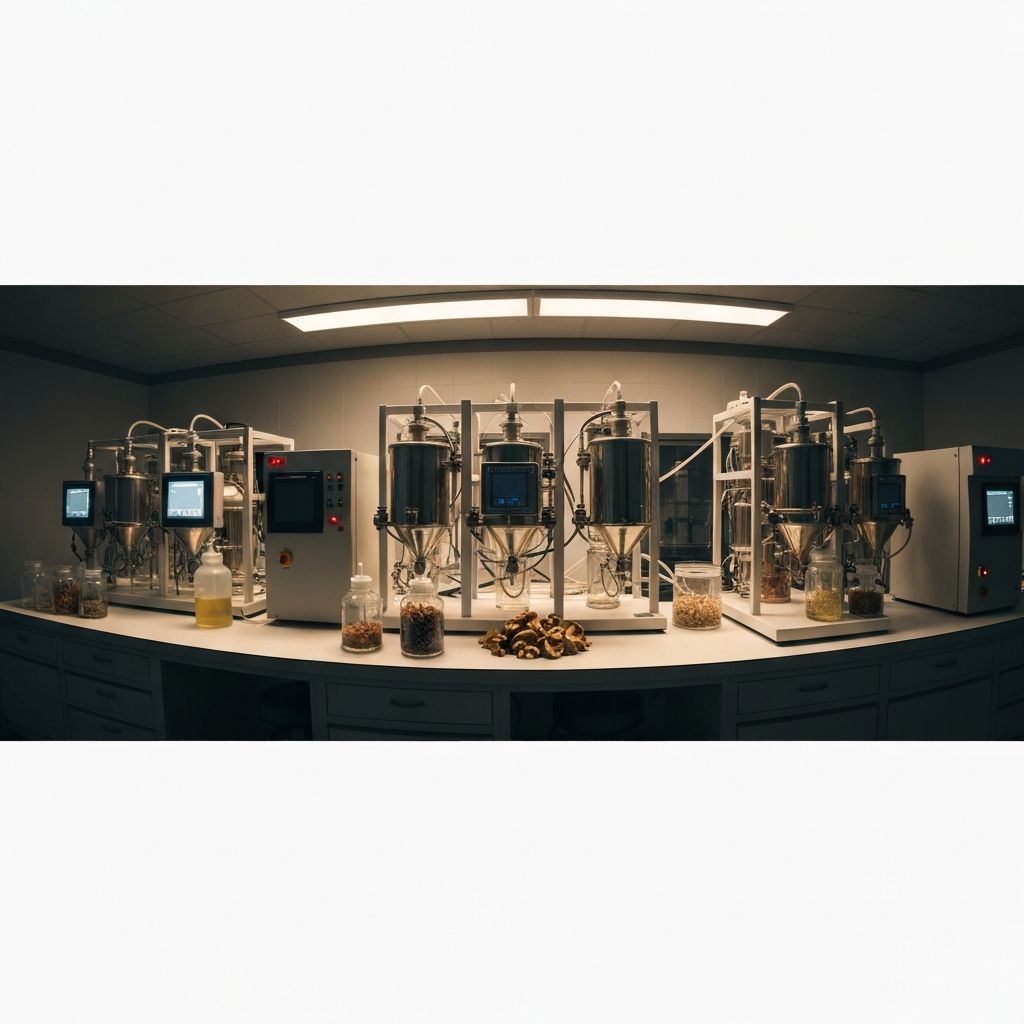 Modern ultrasonic extraction laboratory